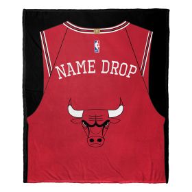 [Personalization Only] OFFICIAL NBA Jersey Personalized Silk Touch Throw Blanket - Bulls