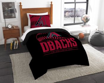 Diamondbacks OFFICIAL Major League Baseball; Bedding; Printed Twin Comforter (64"x 86") & 1 Sham (24"x 30") Set by The Northwest Company