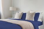 Luxurious Viscose from 100% Bamboo 4-Piece sheet Set , Oeko-TEX Certified, California King - Indigo