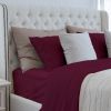 Luxuriously Soft 100% Viscose Derived from Bamboo 4-Piece Sheet Set , Oeko-TEX Certified, King - Merlot