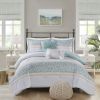 5 Piece Seersucker Comforter Set with Throw Pillows