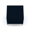 Manhattan Comfort Rockefeller 1.0 Mid-Century Modern 1-Drawer Nightstand in Midnight Blue