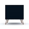 Manhattan Comfort Rockefeller 1.0 Mid-Century Modern 1-Drawer Nightstand in Midnight Blue