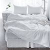 4 Pcs Bedding Sets Queen, Premium Linen Bedding Sheets & Pillowcases, Queen Bedding Sets, White Bedding Sheet & Pillowcase Sets