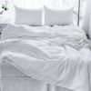 4 Pcs King Bedding Set, Premium Linen Bedding Sheets & Pillowcases, Bed in a Bag King Size Bed Set, White Bedding Sheet & Pillowcase Sets