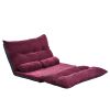 Orisfur. Sofa Bed Adjustable Folding Futon Sofa Video Gaming Sofa Lounge Sofa with Two Pillows RT