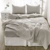 4 Pcs Bedding Sets Queen, Premium Linen Bedding Sheets & Pillowcases, Queen Bedding Sets, Greige Bedding Sheet & Pillowcase Sets