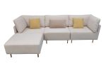 SOFA;SECTIONAL SOFA;SEPARABLE;COTTON LINEN CLOTH FABRIC;HARDWARE FEET;EQUIPPED WITH PILLOWS;