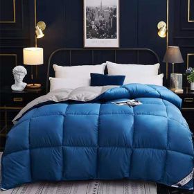 Down Duvet, Winter Duvet, Goose Down Duvet Core, Air Conditioner (Option: Blue-220* 240cm-4)