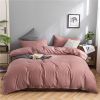 Simple Style Bedding 4 Piece Quilt Cover Sheet Pillowcase Cotton Spring Summer Autumn Winter Solid Two-color Student Dormitory