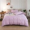 Simple Style Bedding 4 Piece Quilt Cover Sheet Pillowcase Cotton Spring Summer Autumn Winter Solid Two-color Student Dormitory