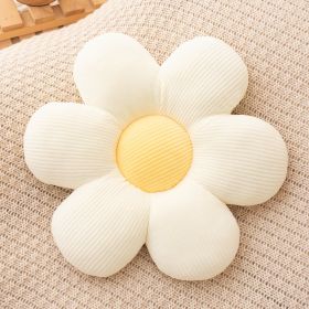 Flower Pillow,Flower Shaped Throw Pillow Butt Cushion Flower Floor Pillow,Seating Cushion (Color: White)