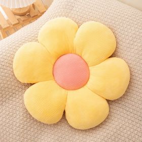 Flower Pillow,Flower Shaped Throw Pillow Butt Cushion Flower Floor Pillow,Seating Cushion (Color: yellow)