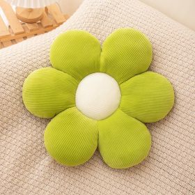 Flower Pillow,Flower Shaped Throw Pillow Butt Cushion Flower Floor Pillow,Seating Cushion (Color: green)