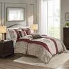 7 Piece Jacquard Comforter Set with Throw Pillows