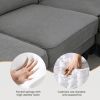 108*85.5" Modern U Shape Sectional Sofa, 7 Seat Fabric Sectional Sofa Set with 3 Pillows Included for Living Room, Apartment, Office,3 Colors