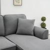 108*85.5" Modern U Shape Sectional Sofa, 7 Seat Fabric Sectional Sofa Set with 3 Pillows Included for Living Room, Apartment, Office,3 Colors