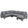 108*85.5" Modern U Shape Sectional Sofa, 7 Seat Fabric Sectional Sofa Set with 3 Pillows Included for Living Room, Apartment, Office,3 Colors