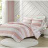 Cotton Cabana Stripe Reversible Comforter Set with Rainbow Reverse